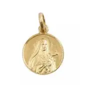 Médaille Sainte Thérèse - plaqué or - 2
