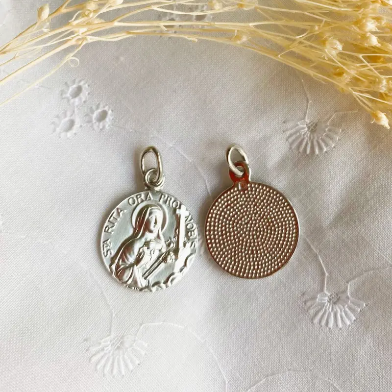 Médaille Sainte Rita portrait - argent