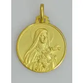 Médaille Sainte Thérèse - plaqué or - 3