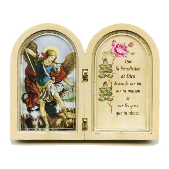 Diptyque avec prière à st Michel