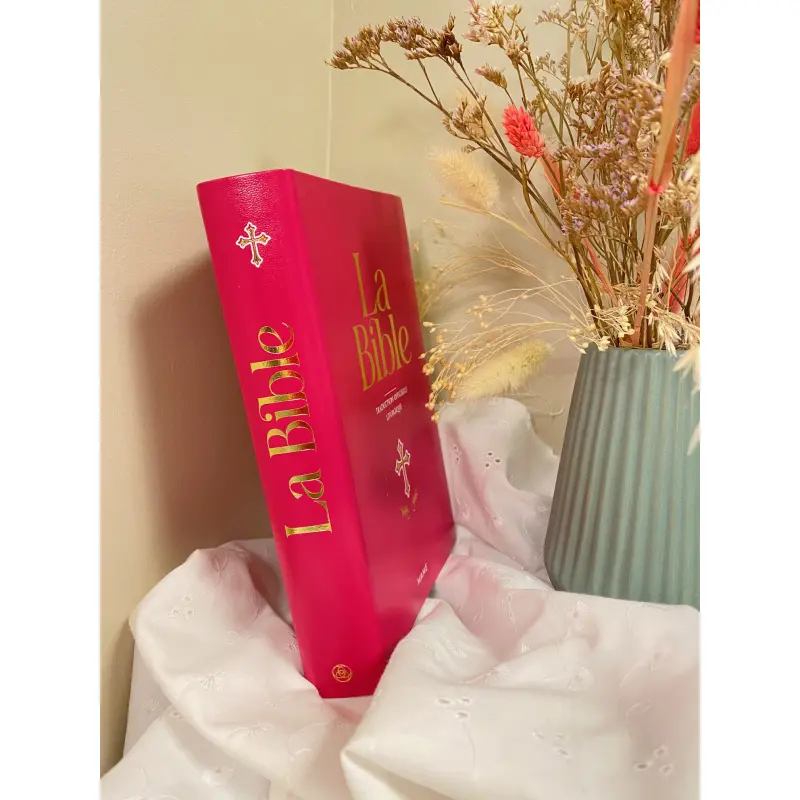 La Bible, reliure souple rose