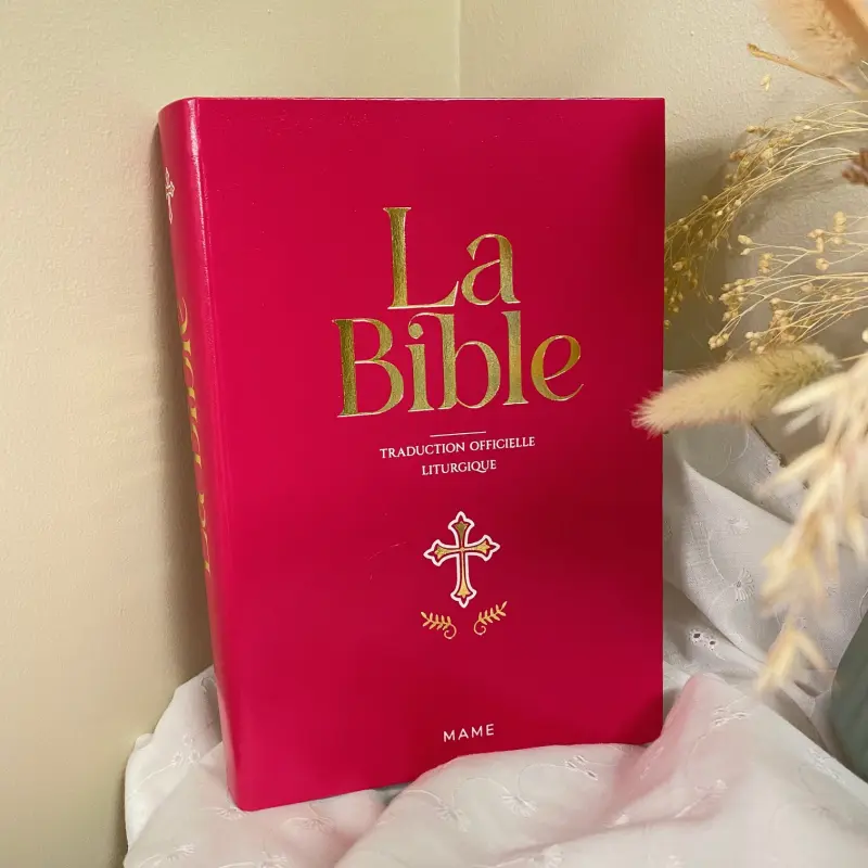 La Bible, reliure souple rose