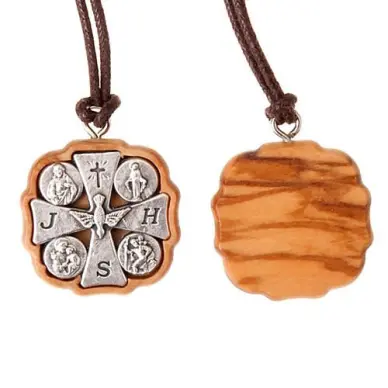 Pendentif Esprit Saint - Bois d'olivier