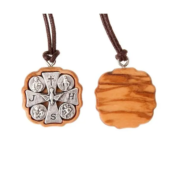 Pendentif Esprit Saint - Bois d'olivier