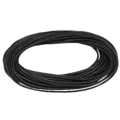 Cordon de cuir noir 2 mm - 80 cm