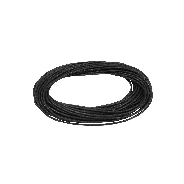 Cordon de cuir noir 2 mm - 80 cm