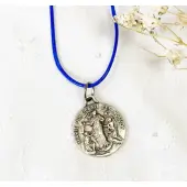 Médaille Marie qui défait les noeuds - métal argenté - 18 mm - 1