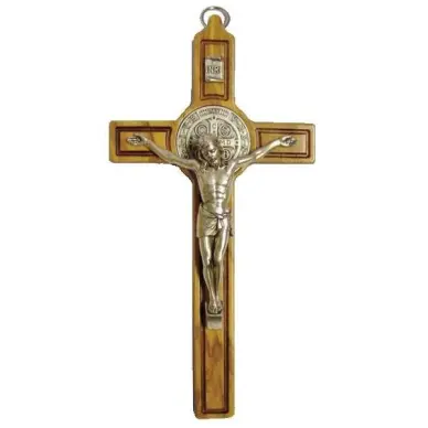 Crucifix Saint Benoit - Bois d'olivier