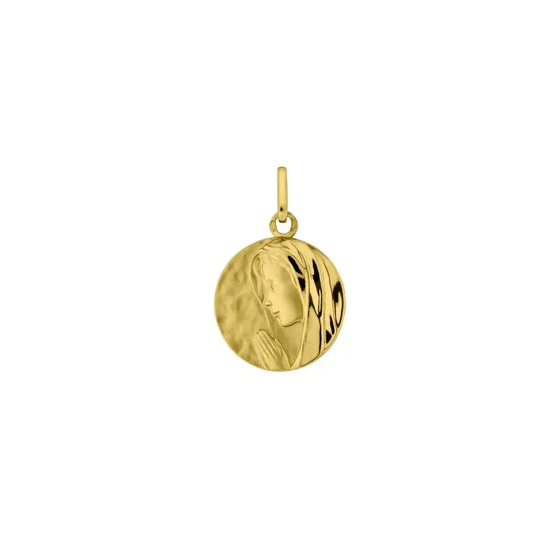 Médaille de la Vierge priante en or 9 carats