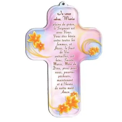 Croix pour enfant - 'Je vous salue Marie'