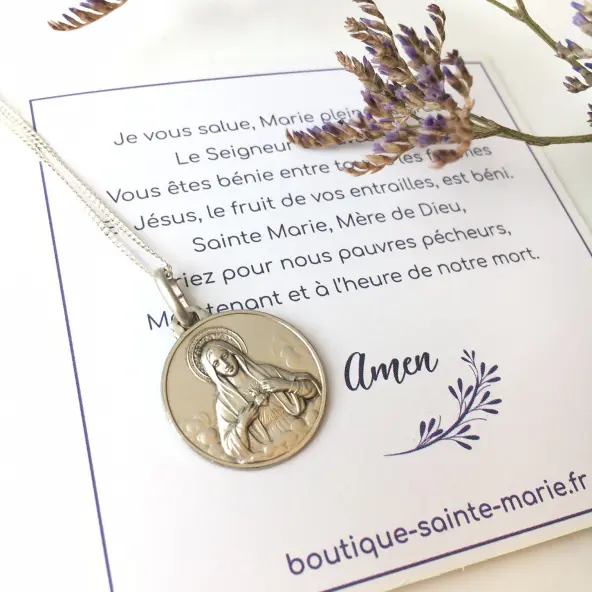 Médaille du Sacré Cœur de Marie - argent