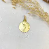 Médaille Saint Michel 14 mm - plaqué or - 1