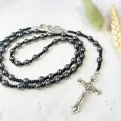 Chapelet Notre Dame de Lourdes - Hématite - 1
