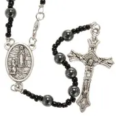 Chapelet Notre Dame de Lourdes - Hématite - 3
