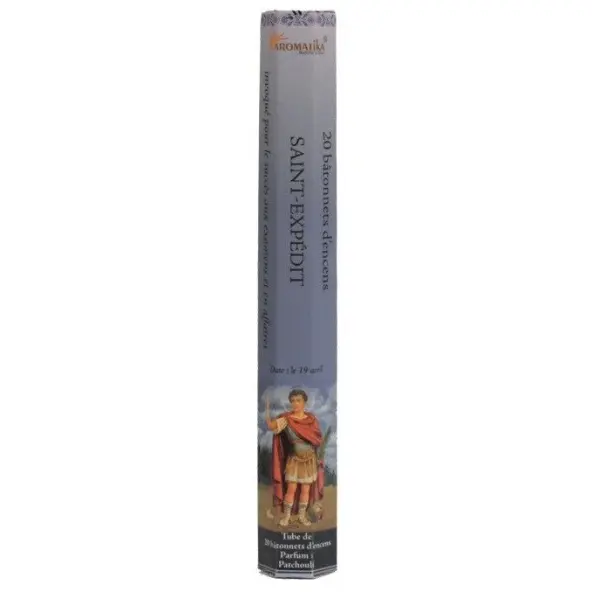 Encens naturel Saint Expédit tube de 20 bâtonnets