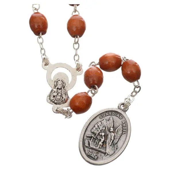 Chapelet Saint Michel Archange bois + notice