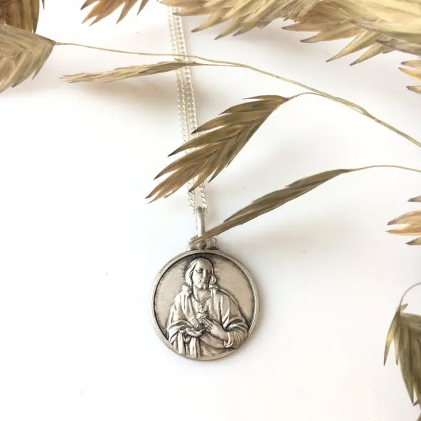 Médaille Sacré-Cœur de Jésus - argent