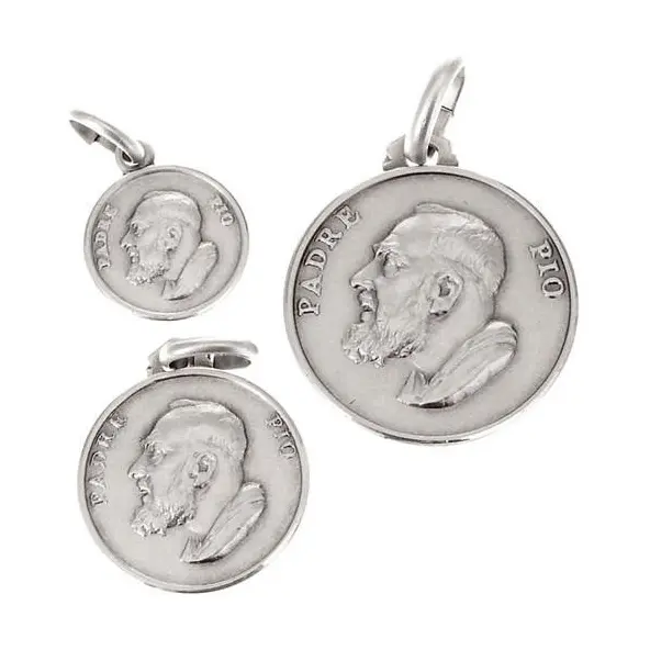 Médaille Saint Padre Pio - Argent
