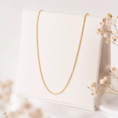 Chaîne maille forçat en or 18 carats - 50 cm