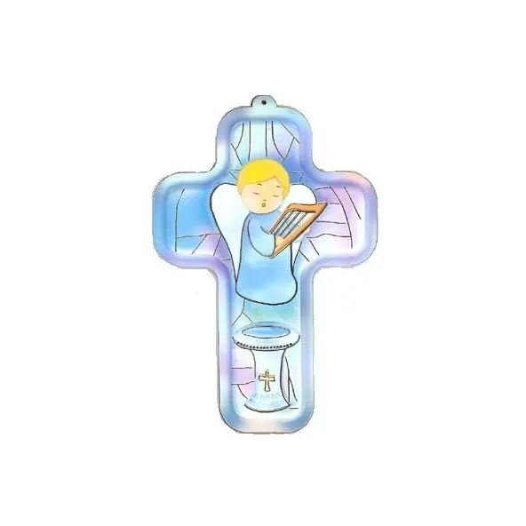 Croix enfantine - Ange musicien