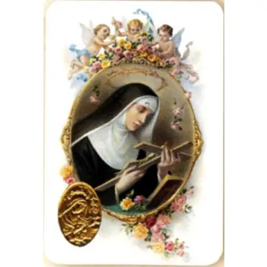 Carte de prière avec poinçon - Sainte Rita