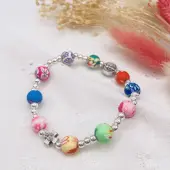 Bracelet religieux en perles Fimo multicolores - 3